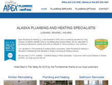 Tablet Screenshot of apexplumbingalaska.com